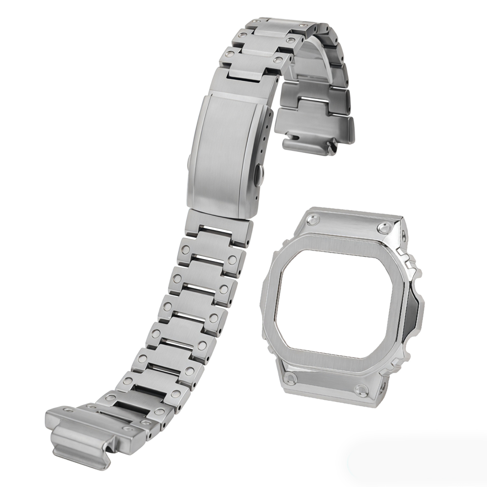 Stainless Steel Case & Bracelet Conversion Kit for Casio GM-5600 / DW-5600 / DW-5610