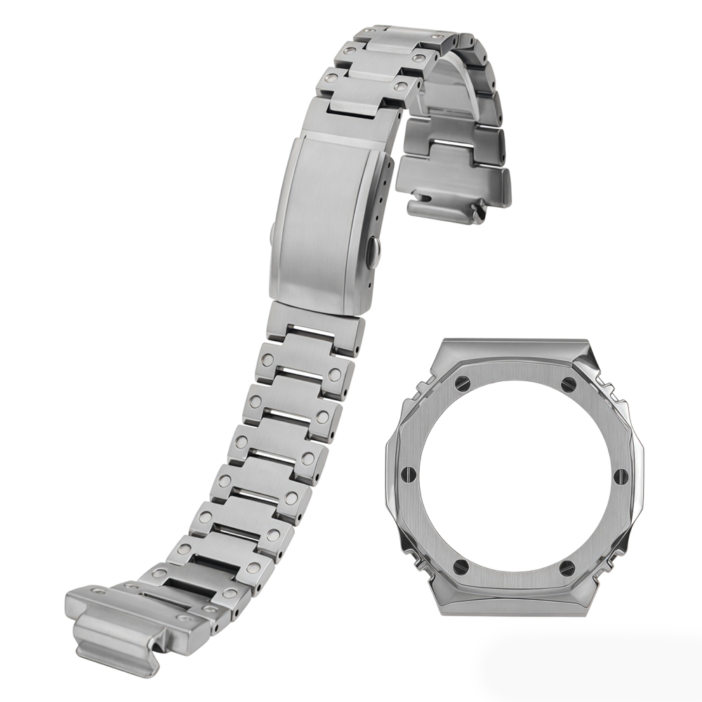Stainless Steel Case & Bracelet Conversion Kit for Casio GA-B2100 / GA-2110 / GA-2100