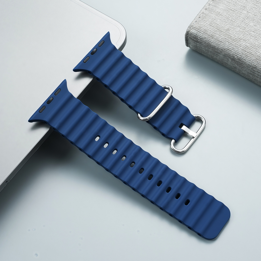 42/46mm Ocean Silicone Watch Band for Apple Watch Series 10 / Ultra / S9 / S8 / S7