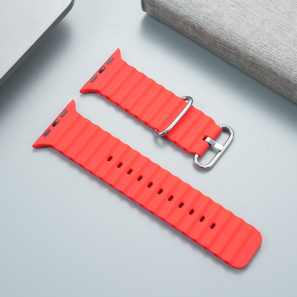 42/46mm Ocean Silicone Watch Band for Apple Watch Series 10 / Ultra / S9 / S8 / S7
