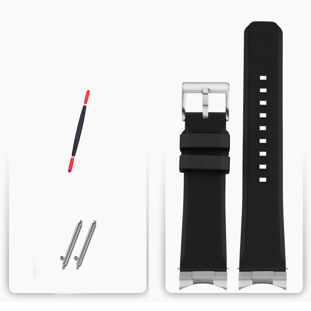 20/21/22mm Curved End FKM Rubber Watch Band for Omega Seamaster 300 / Planet Ocean 600