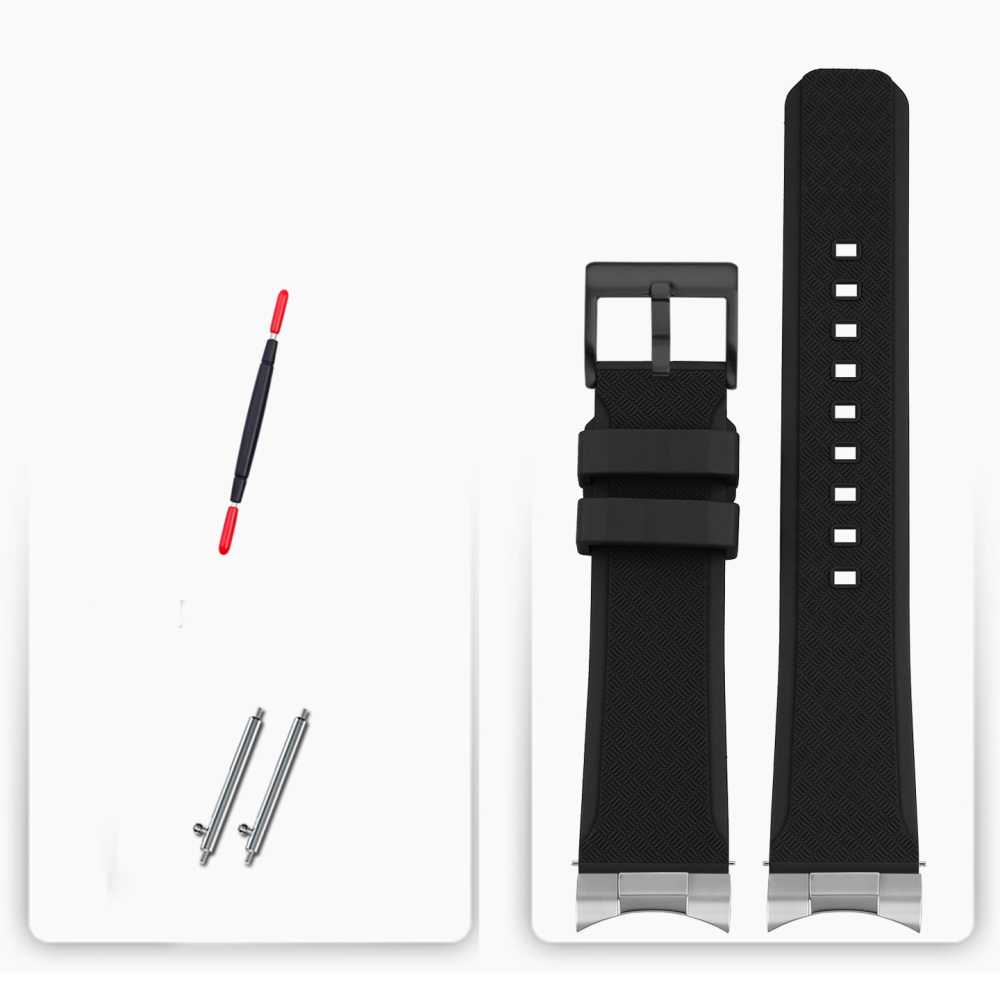 20/21/22mm Curved End FKM Rubber Watch Band for Omega Seamaster 300 / Planet Ocean 600