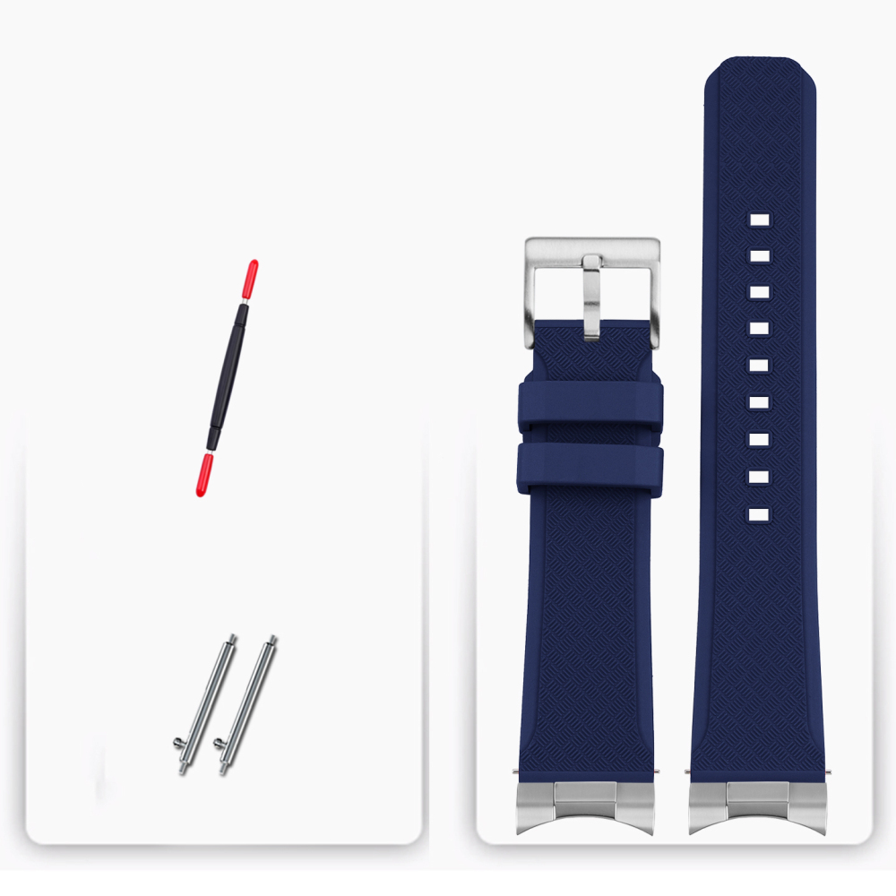 20/21/22mm Curved End FKM Rubber Watch Band for Omega Seamaster 300 / Planet Ocean 600