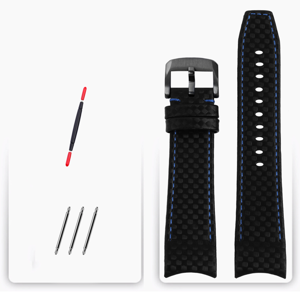23mm Curved End Genuine Leather Watch Band for Tissot PRS 516 T079.427A