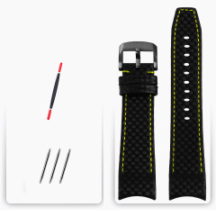Black with yellow line - Black