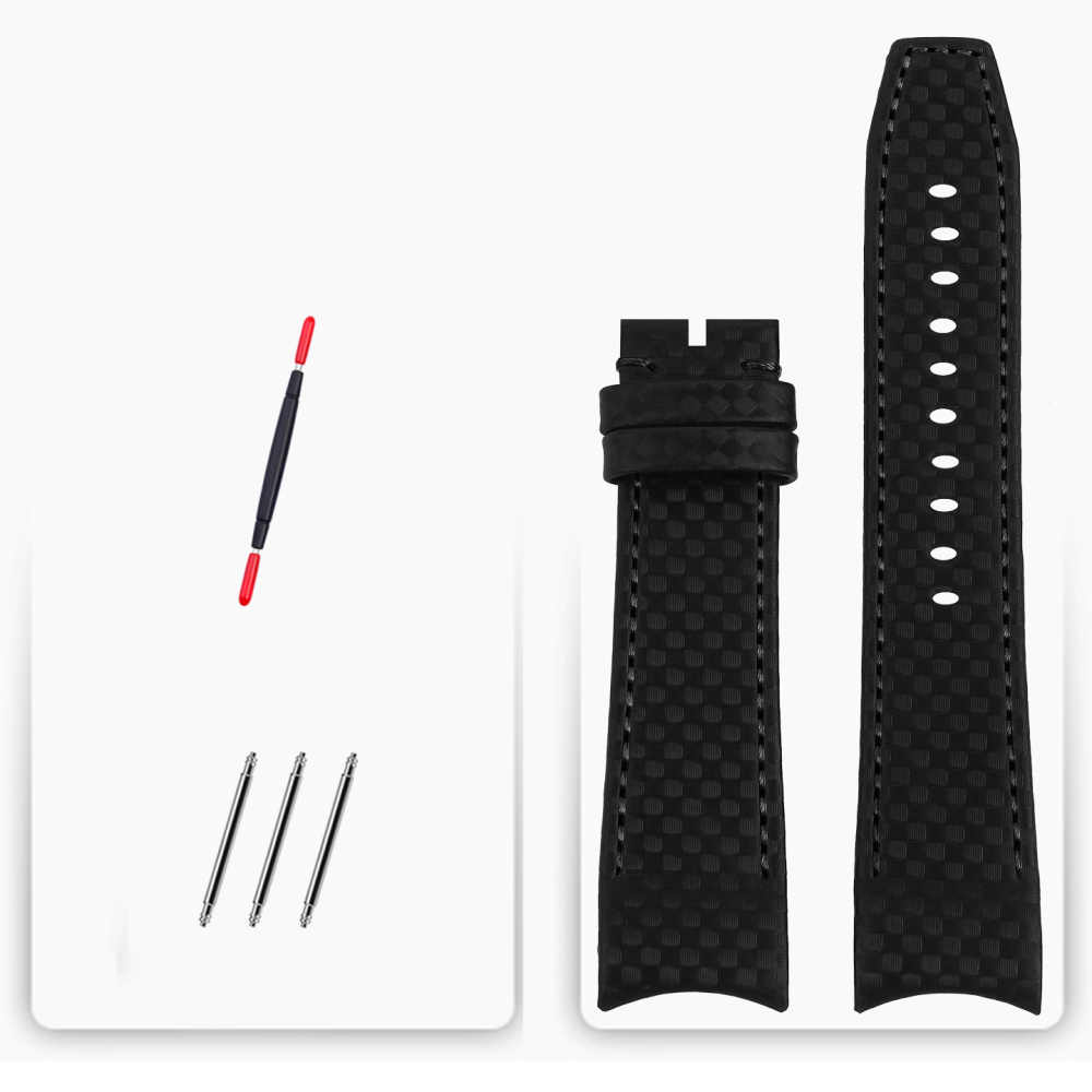 23mm Curved End Genuine Leather Watch Band for Tissot PRS 516 T079.427A
