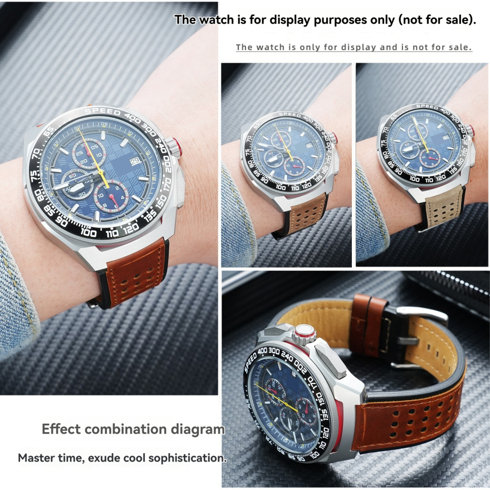 Genuine Leather Watch Band for TAG Heuer Formula 1 Red Bull CBZ2080 / CBZ2085