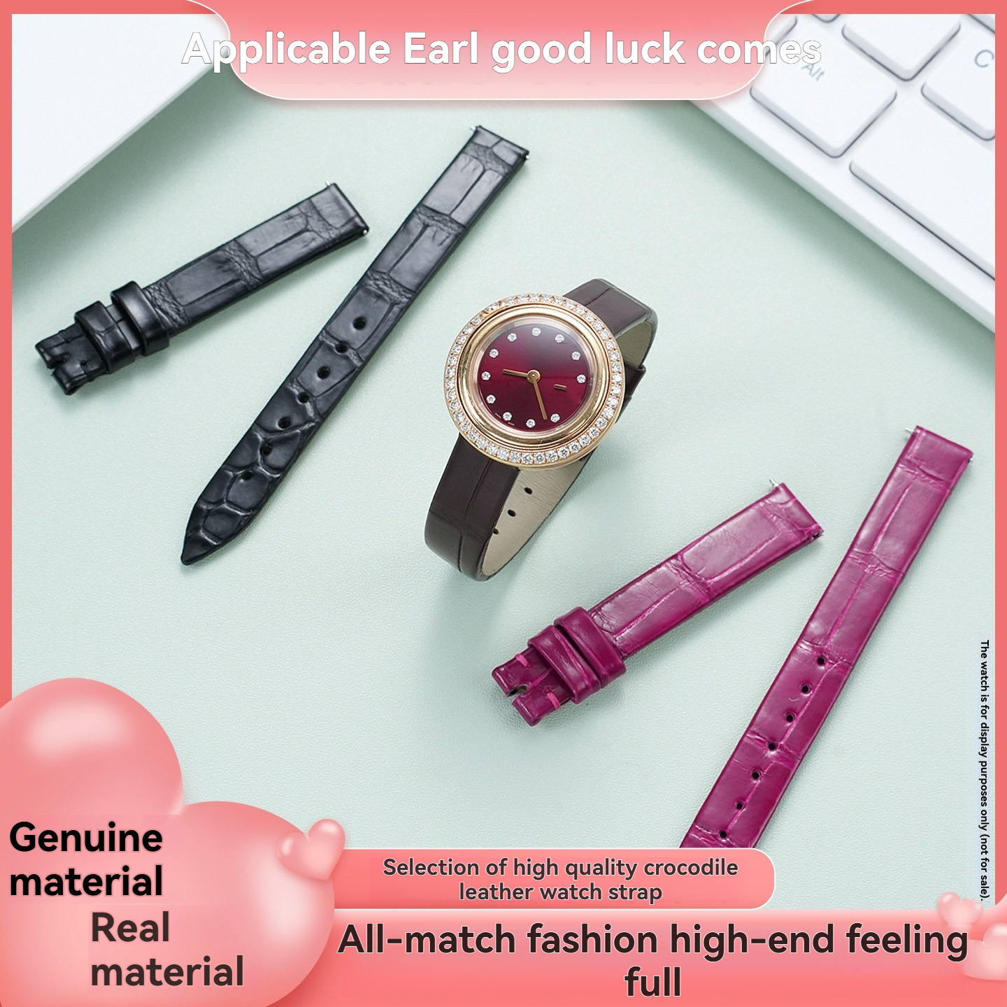 11mm Genuine Alligator Leather Watch Band for Piaget Possession Ladies’ Watch