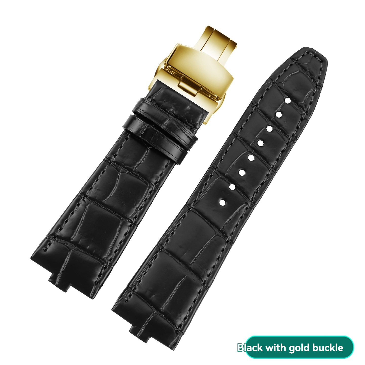 Quick Release Genuine Alligator Leather Watch Band for Vacheron Constantin Overseas 4500V / 5500V / 7900V