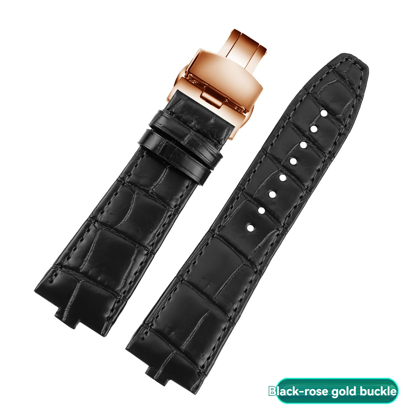 Quick Release Genuine Alligator Leather Watch Band for Vacheron Constantin Overseas 4500V / 5500V / 7900V