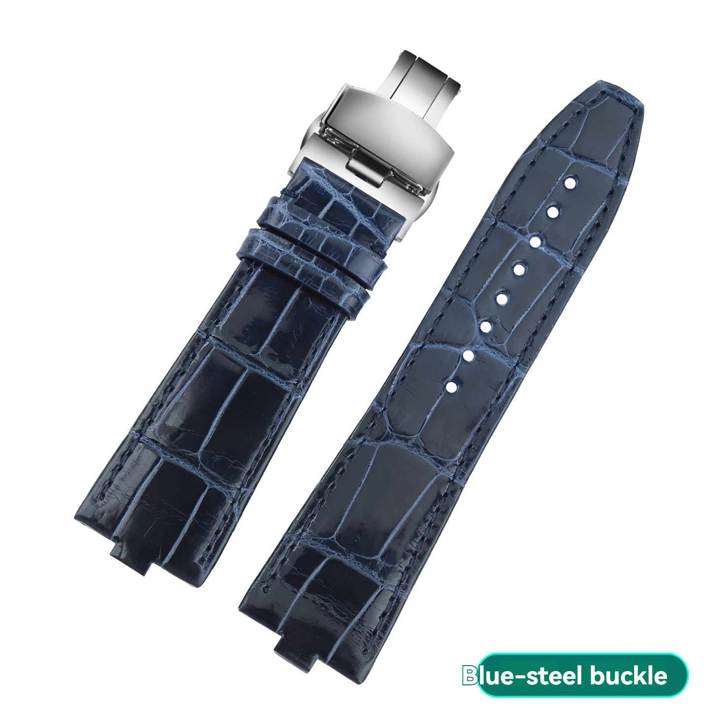 Quick Release Genuine Alligator Leather Watch Band for Vacheron Constantin Overseas 4500V / 5500V / 7900V