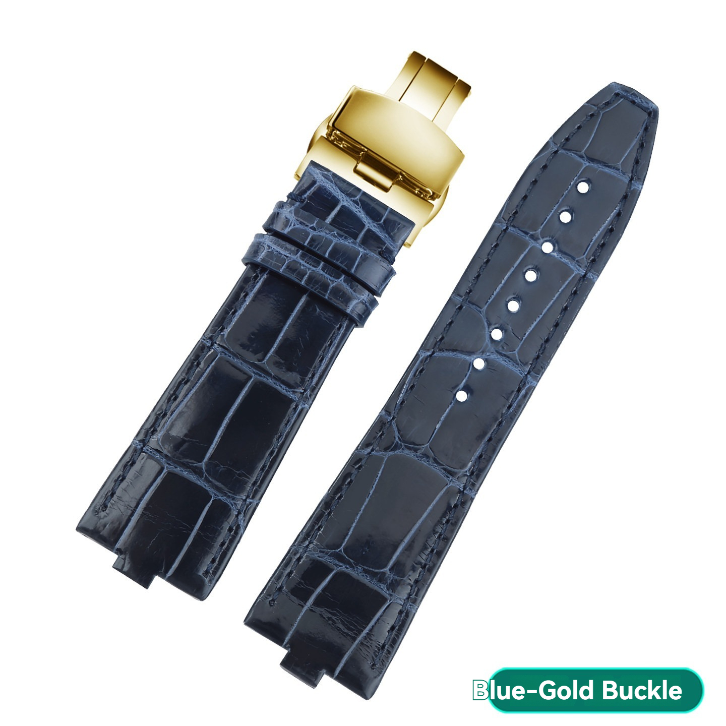 Quick Release Genuine Alligator Leather Watch Band for Vacheron Constantin Overseas 4500V / 5500V / 7900V