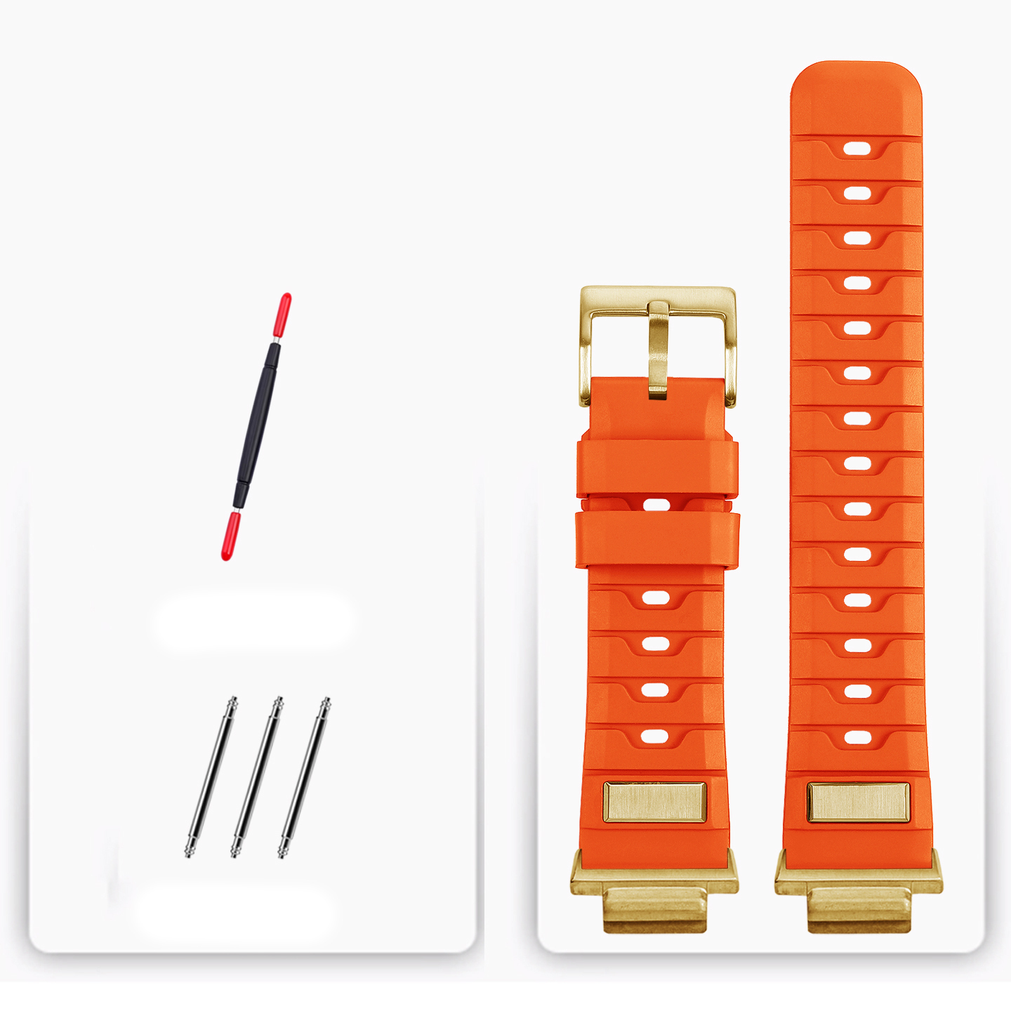 16mm FKM Rubber Watch Band for Casio DW-5600 / GW-M5610 / GW-B5600