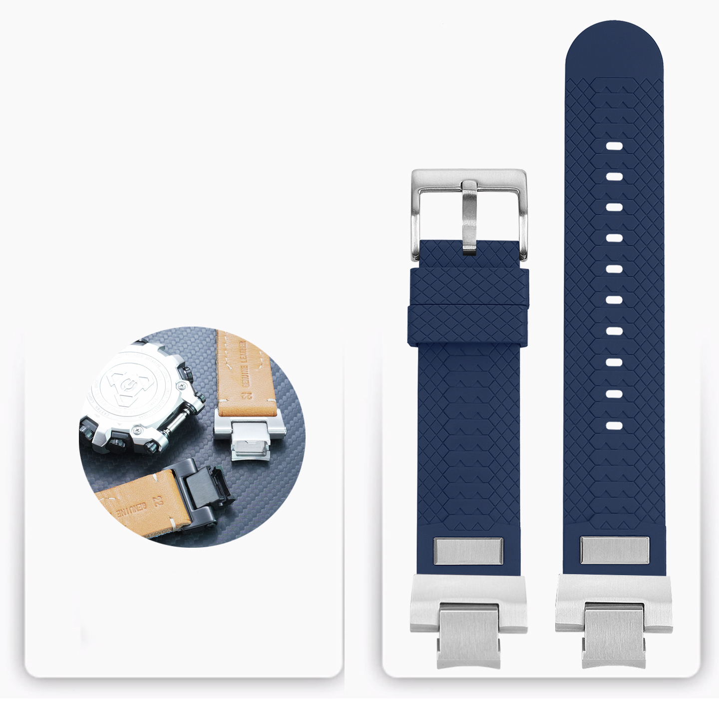 FKM Rubber Watch Band for Casio MTG-B3000