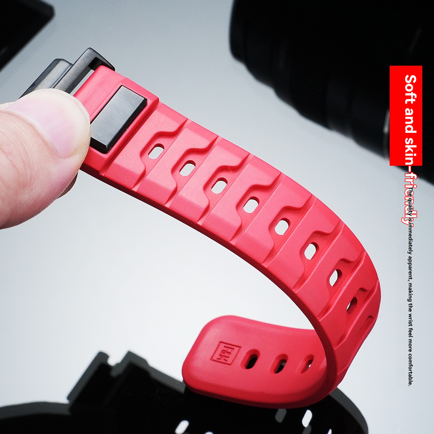 16mm FKM Rubber Watch Band for Casio DW-5600 / GW-M5610 / GW-B5600