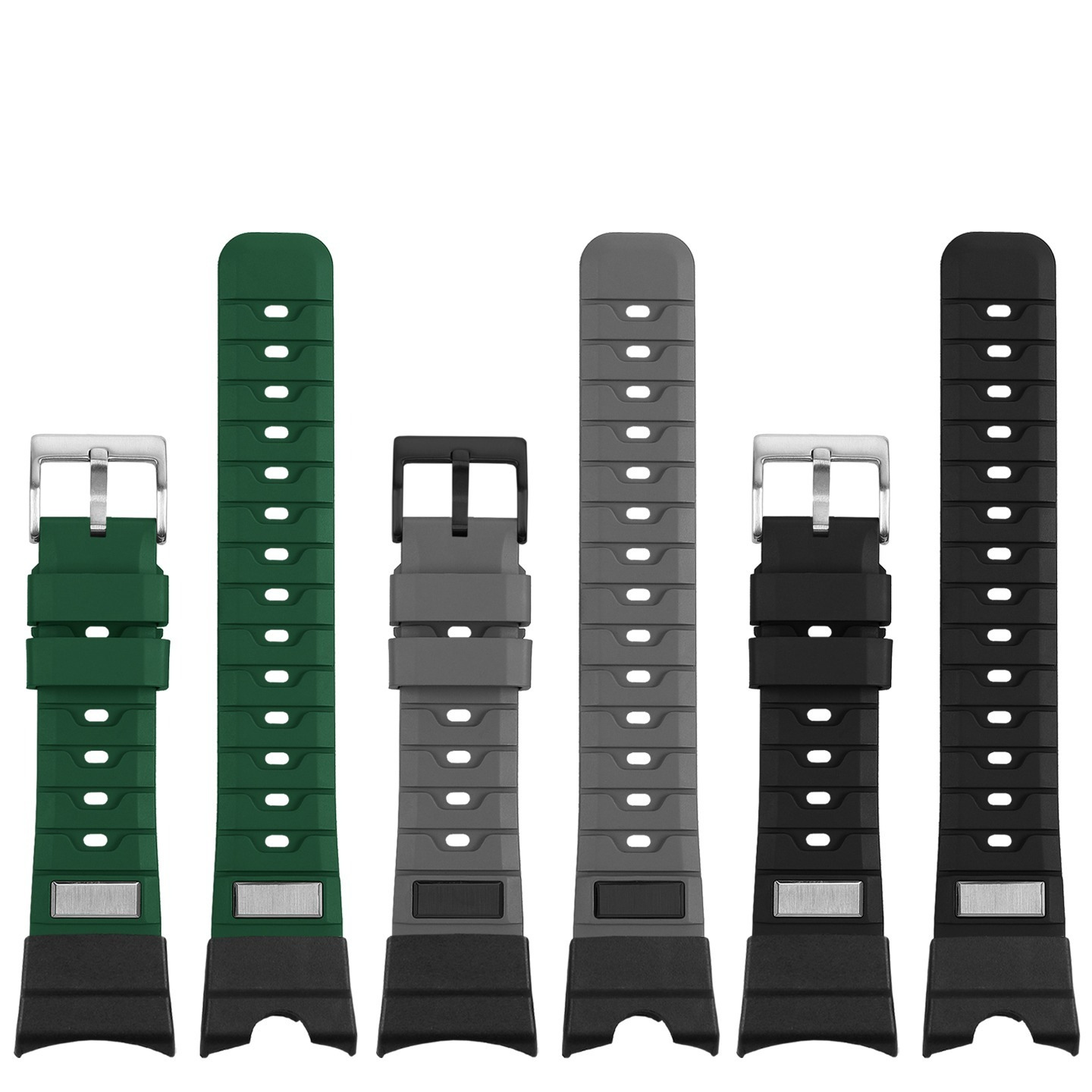 FKM Rubber Watch Band with Metal Adapter Kit for Casio GG-B100 Mudmaster