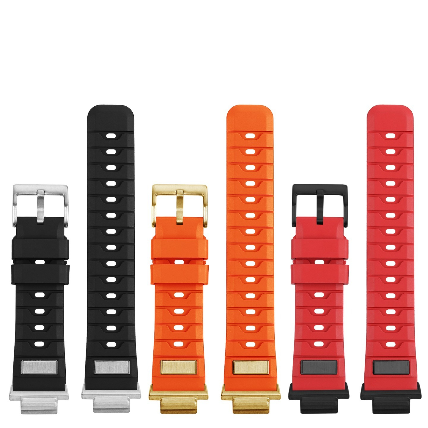 16mm FKM Rubber Watch Band for Casio DW-5600 / GW-M5610 / GW-B5600