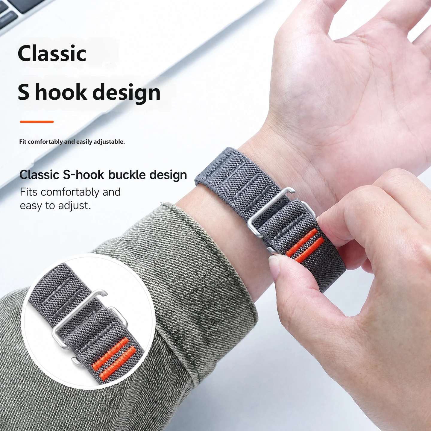 Compatible with the Omega x Swatch collaboration watch, Planetary Series, 20mm nylon strap