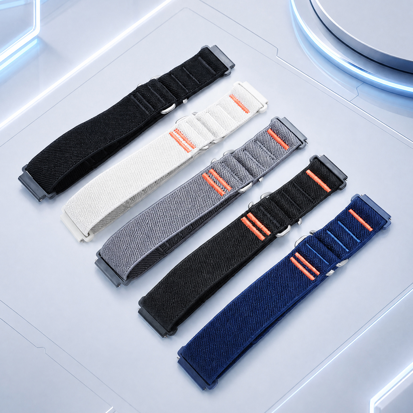 Compatible with the Omega x Swatch collaboration watch, Planetary Series, 20mm nylon strap