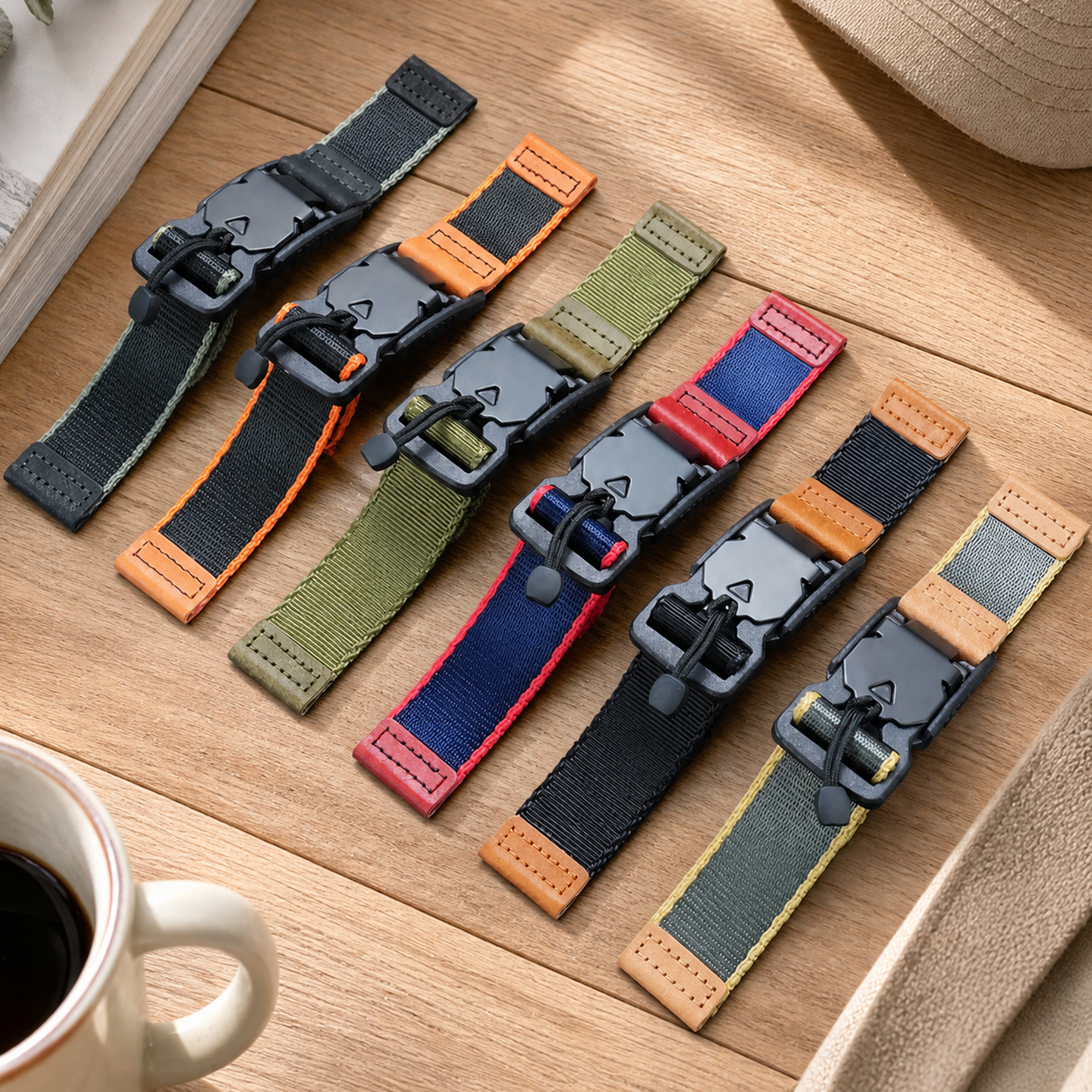 Magnetic nylon watch strap, 22 mm, compatible with Suunto 9 PEAK/9 PEAK PRO