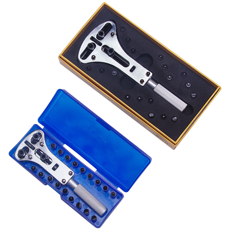 Boxed three-prong watch opener variants