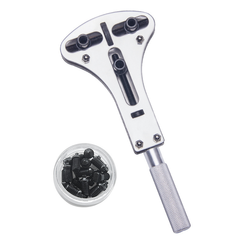 Silver adjustable three-prong watch opener