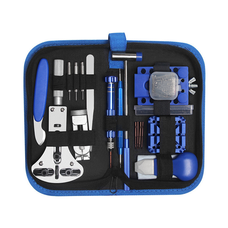 185-Piece Watch Repair Tool Kit with Case Back Opener and Carrying Case