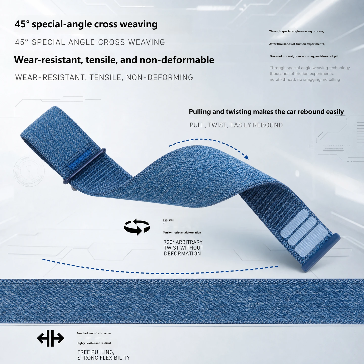 Compatible with the Garmin CIRQA wristband – nylon-woven loop strap