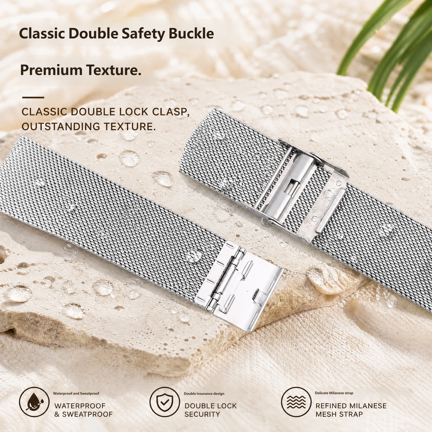 Compatible with Skagen SKW6078/6006/6576 stainless steel Milanese straps