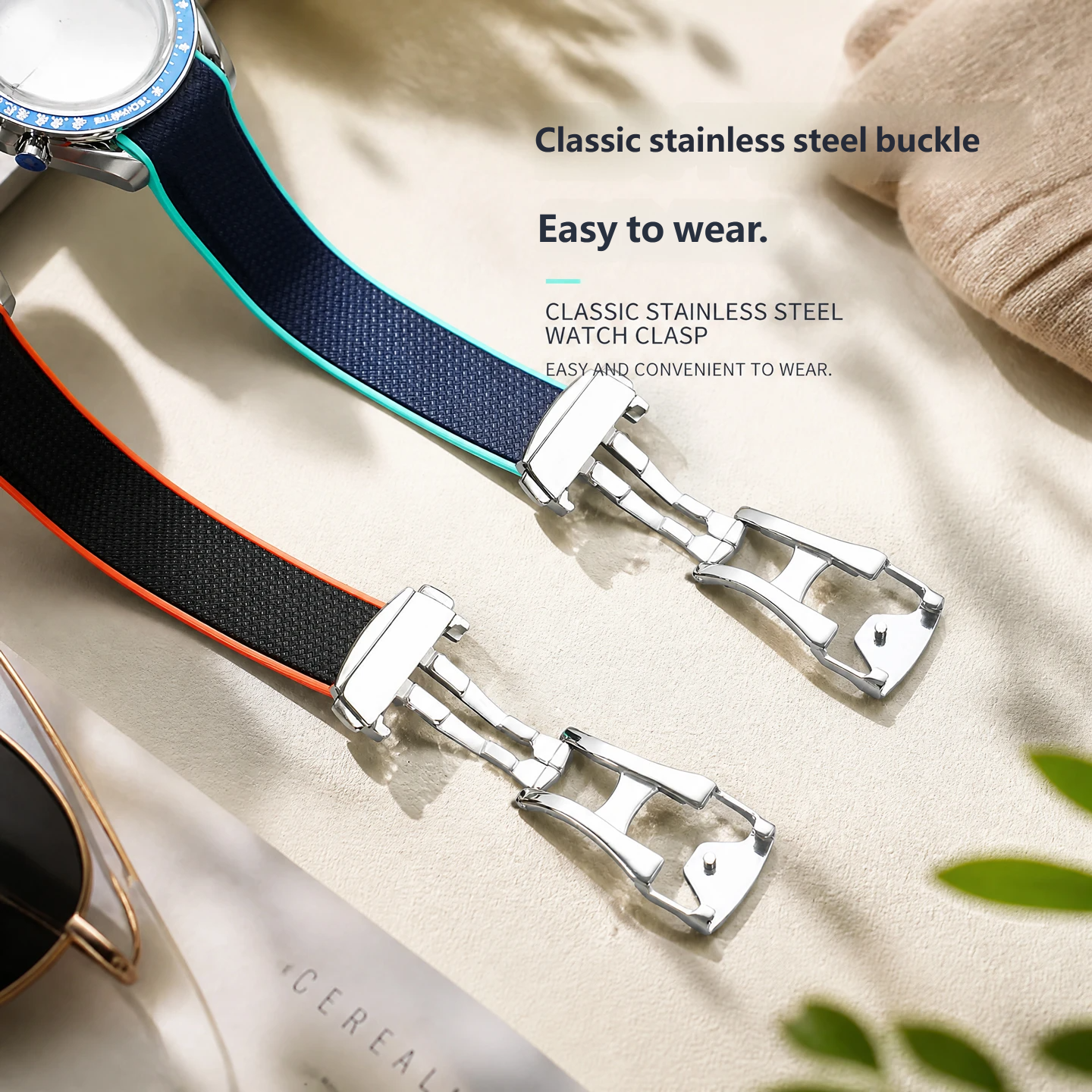 Compatible with the Swatch x Omega Planet Speedmaster customised stainless steel case and silicone strap set