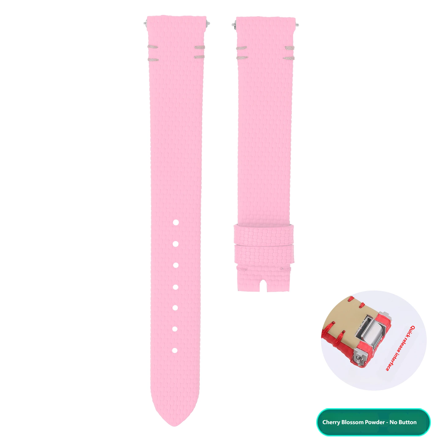 Quick-release fluororubber strap, 16 mm, compatible with the Cartier Santos W2SA0033 series