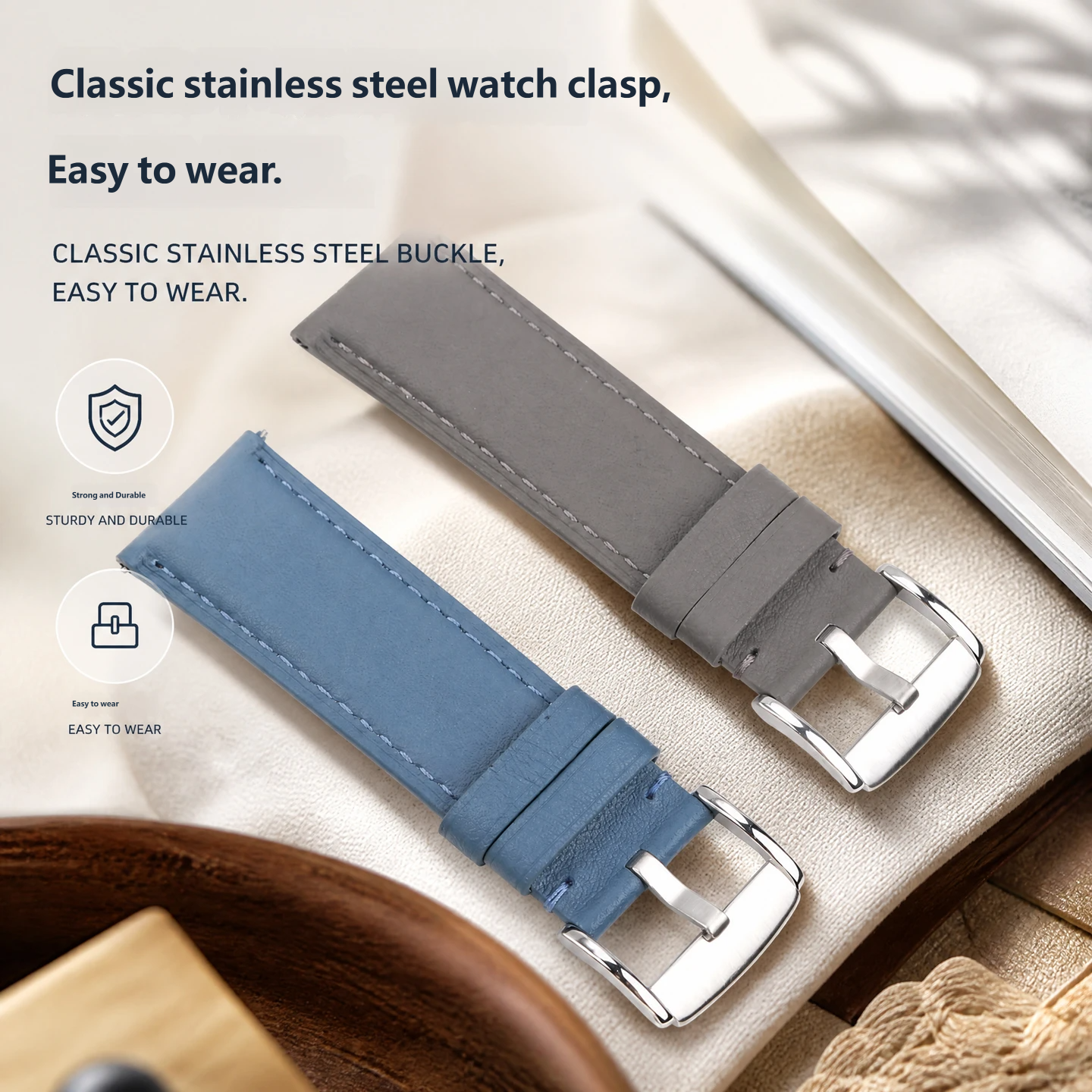 Suitable for Huawei GT3/4/5 46mm watch faces / Extraordinary Master genuine leather strap, 22mm
