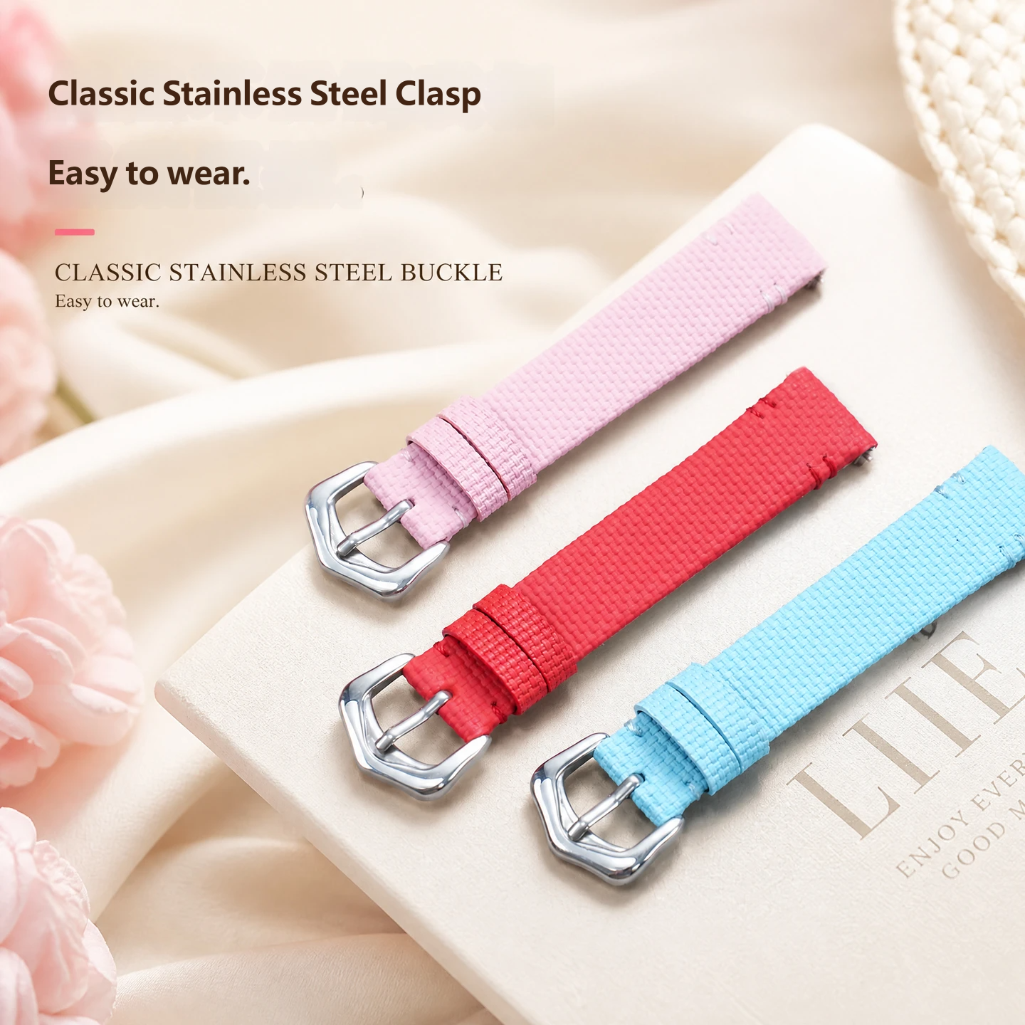 Quick-release fluororubber strap, 16 mm, compatible with the Cartier Santos W2SA0033 series