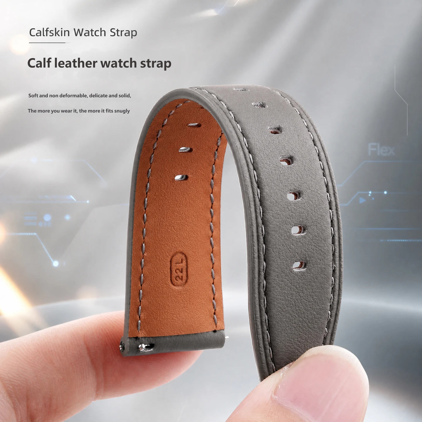 Suitable for Huawei GT3/4/5 46mm watch faces / Extraordinary Master genuine leather strap, 22mm
