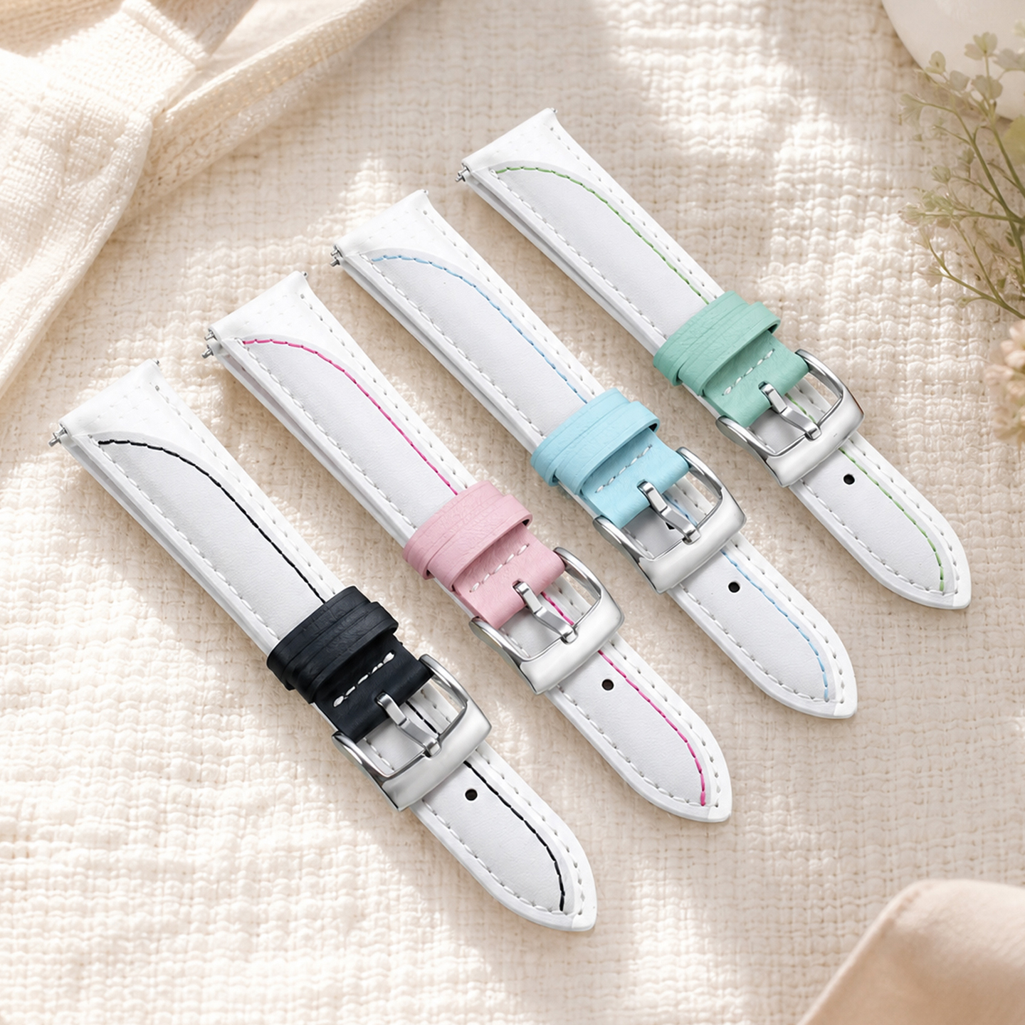 Compatible with Huawei GT7/GT6/GT5 41mm watch faces – 18mm strap with a microfibre-faced, cowhide leather base