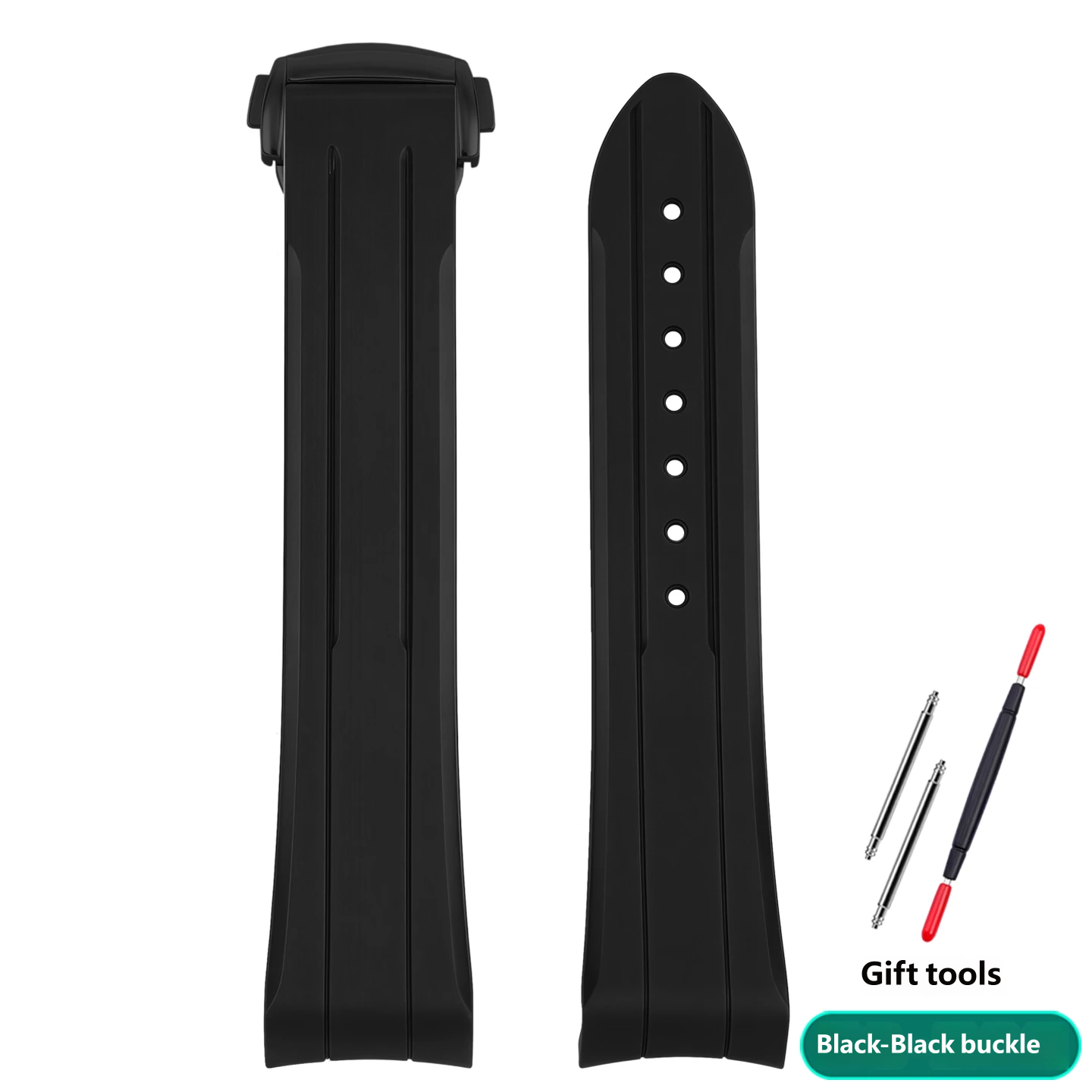 Compatible with the Omega Speedmaster ‘Dark Side of the Moon’ 311.92.44, 21mm silicone strap