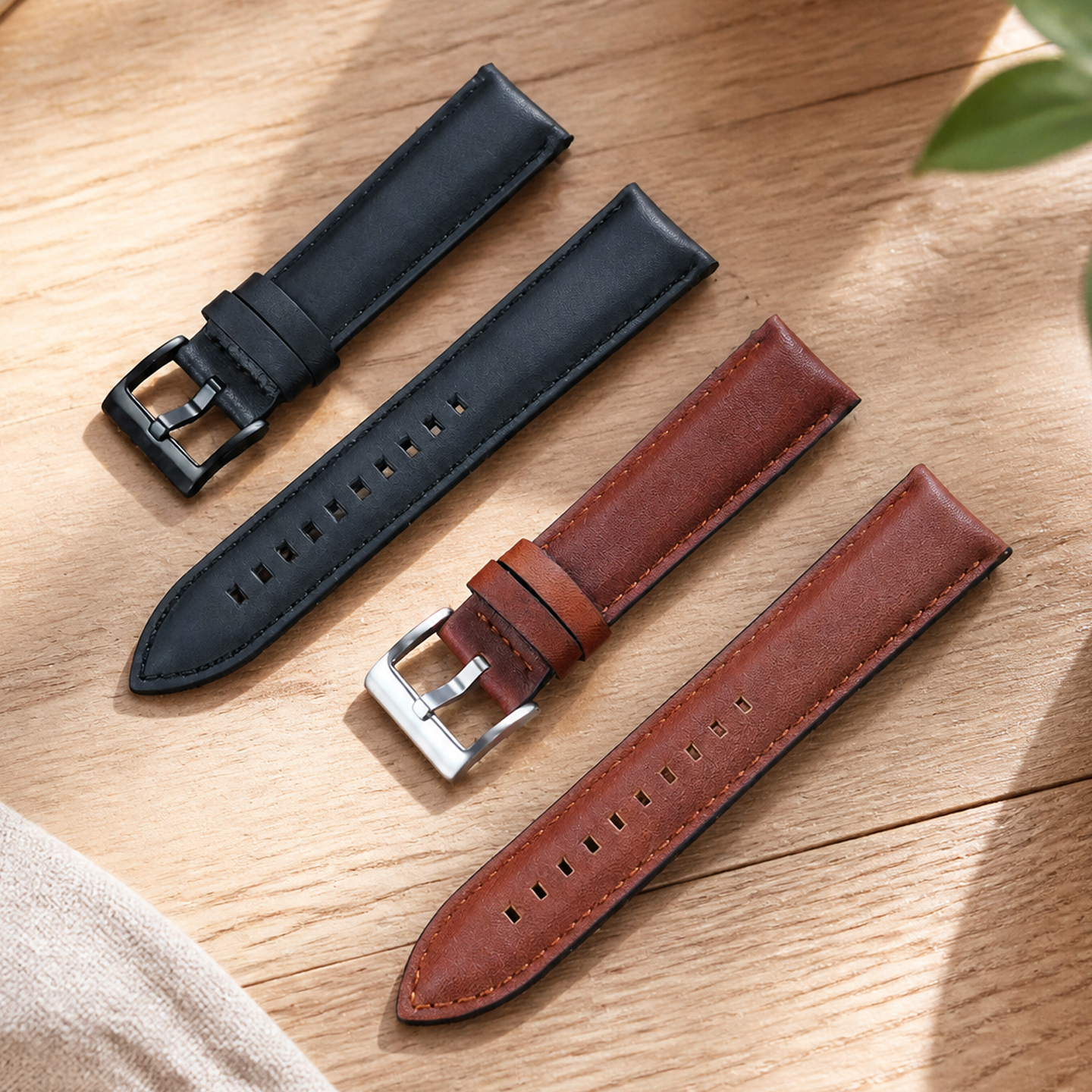 Compatible with the Casio Earth Heart EFR-303 Swordfish MDV-106 vintage genuine leather watch strap, 22mm