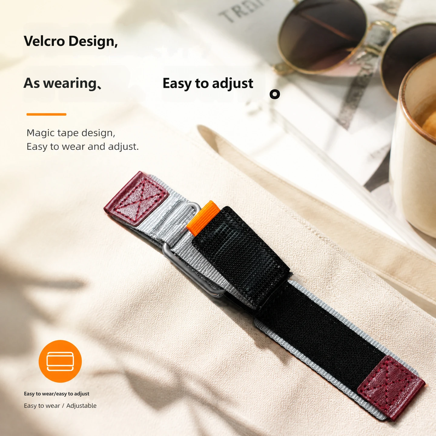 Velcro nylon watch strap compatible with the Casio PRG-600/650 and PRW-6600 series