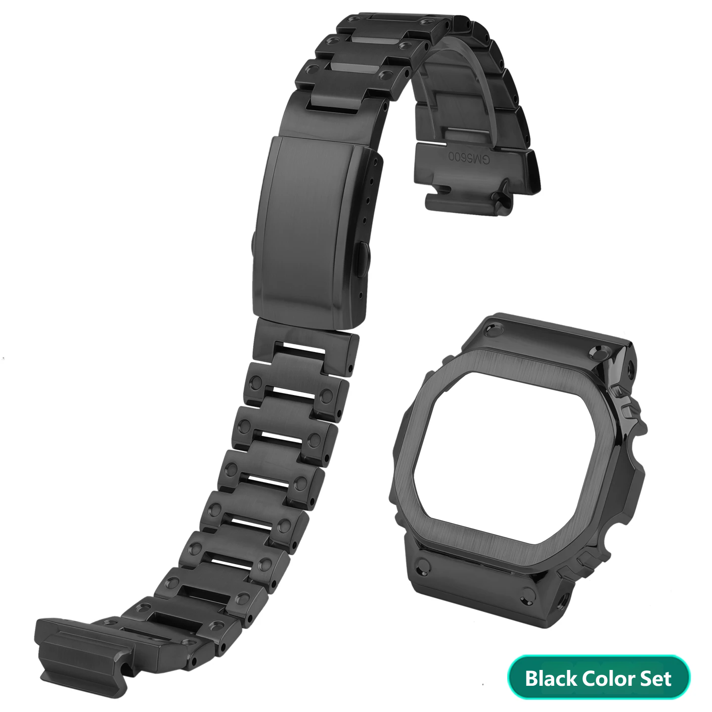 Compatible with the CASIO GM-5600 ‘Little Square’ stainless steel watch set (strap and case)