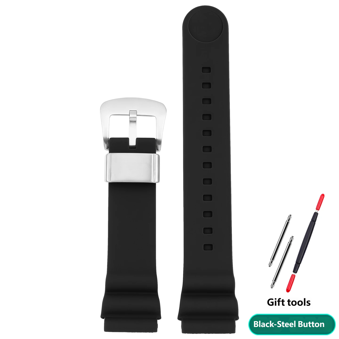 Compatible with Seiko PROSPEX series SNE533/535/537P1 silicone watch straps, 22 mm