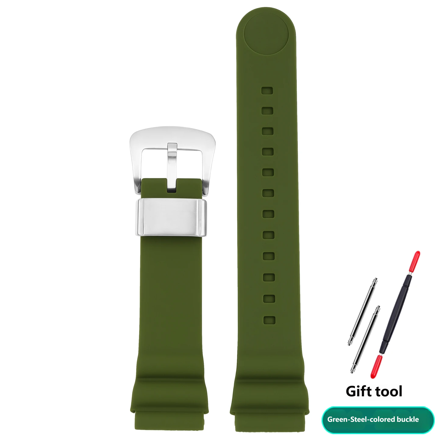 Compatible with Seiko PROSPEX series SNE533/535/537P1 silicone watch straps, 22 mm