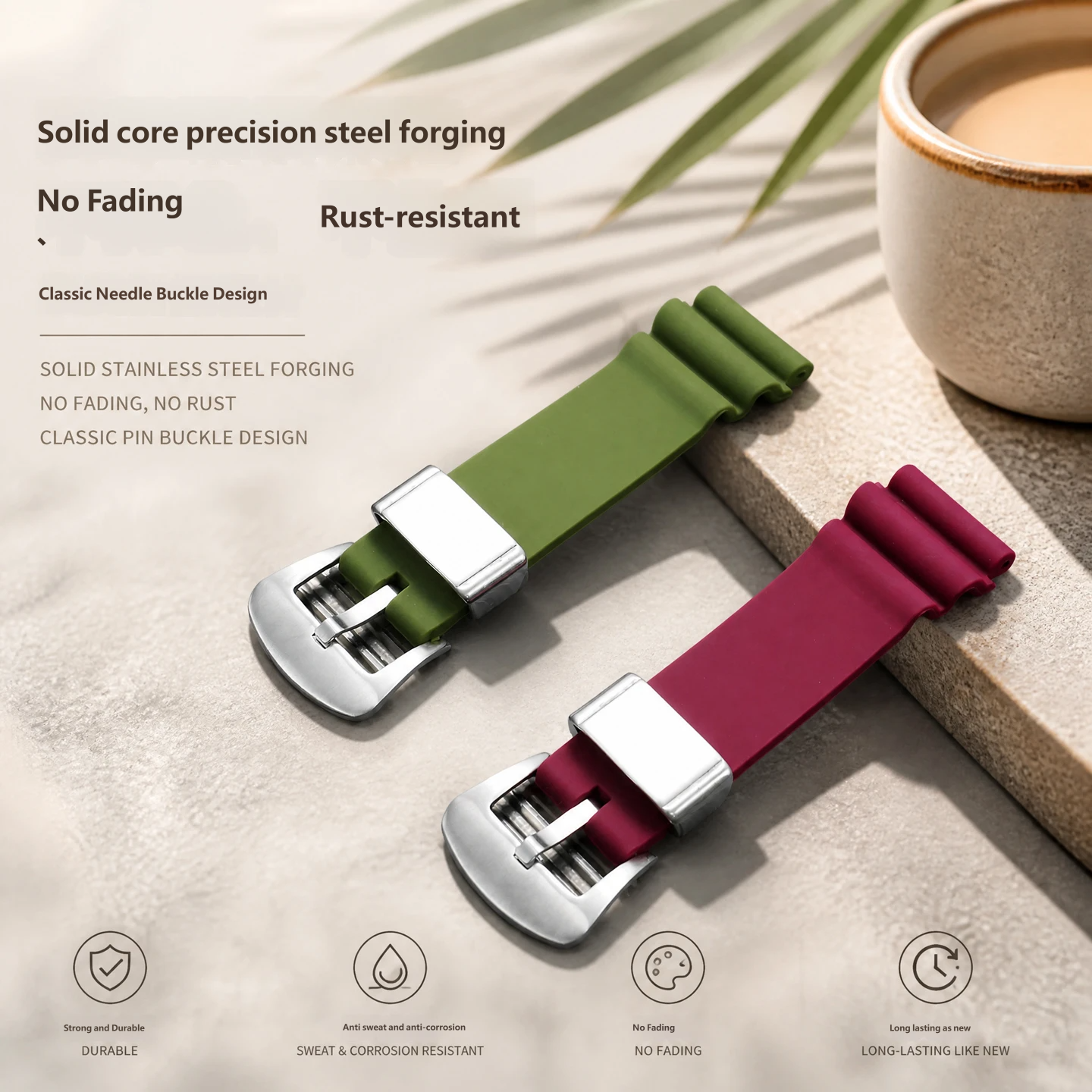 Compatible with Seiko PROSPEX series SNE533/535/537P1 silicone watch straps, 22 mm
