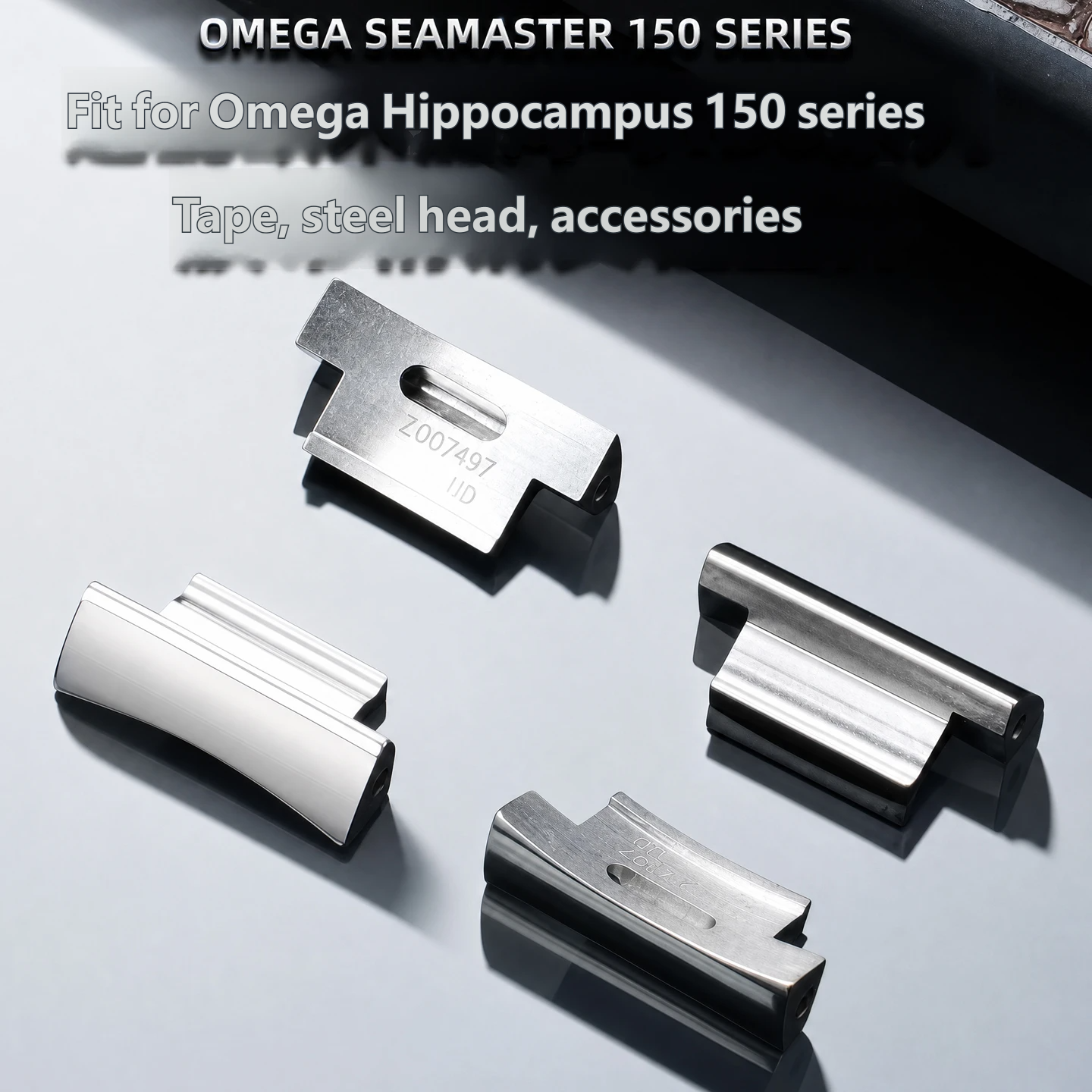 Stainless steel buckle with rubber strap, compatible with the Omega Seamaster 150 series