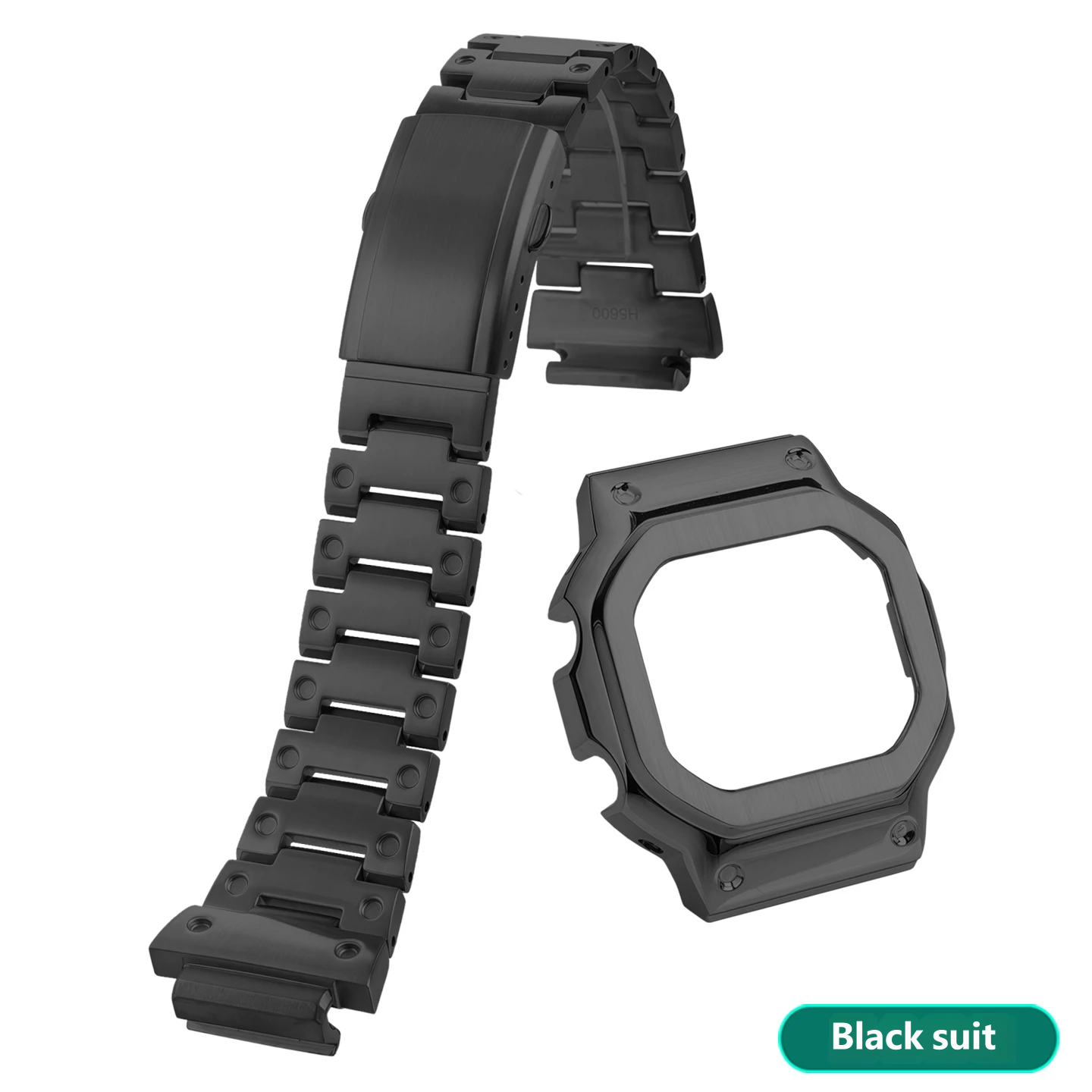 Compatible Casio GBX-H5600 Stainless Steel Strap and Case Set
