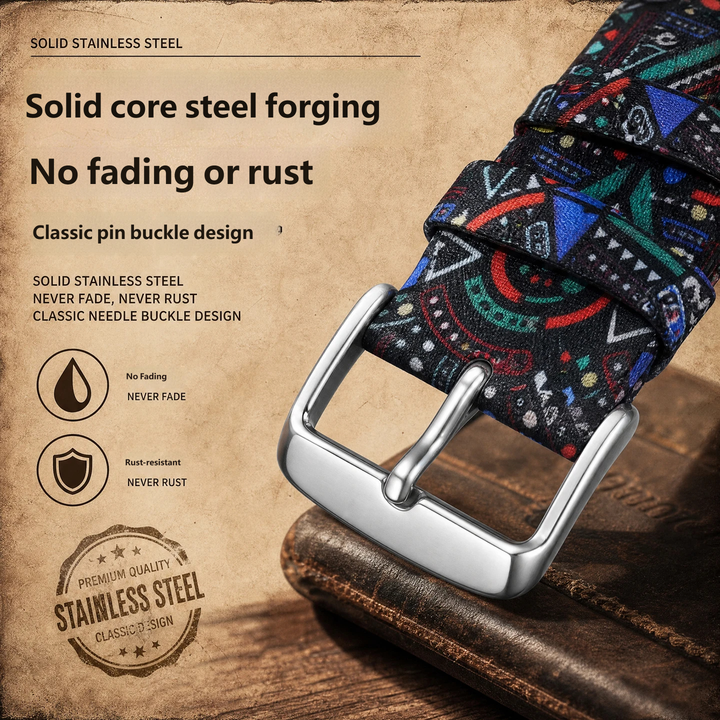Nylon watch strap, 24 mm, compatible with Casio hiking watches PRG600/650 and PRW-6600