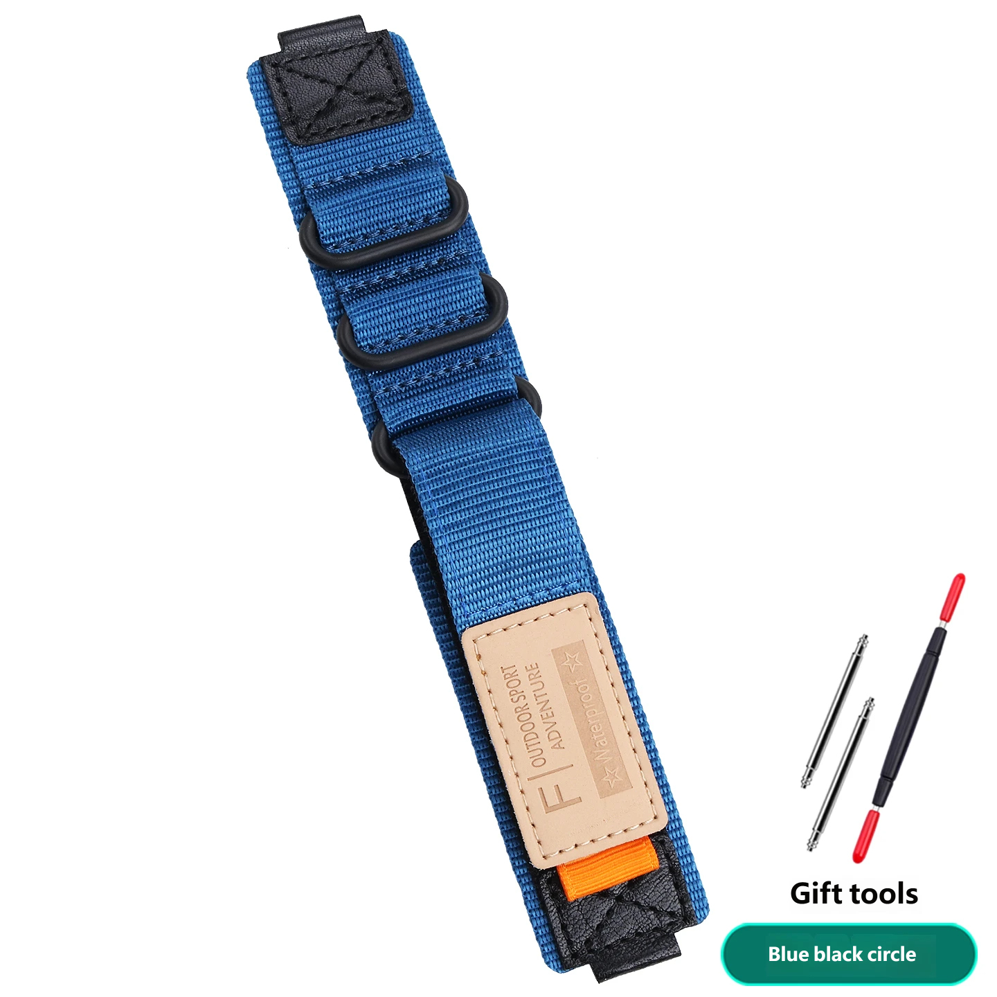 Compatible with Casio GA-2100/2110: Customised Velcro nylon canvas watch strap, 16mm