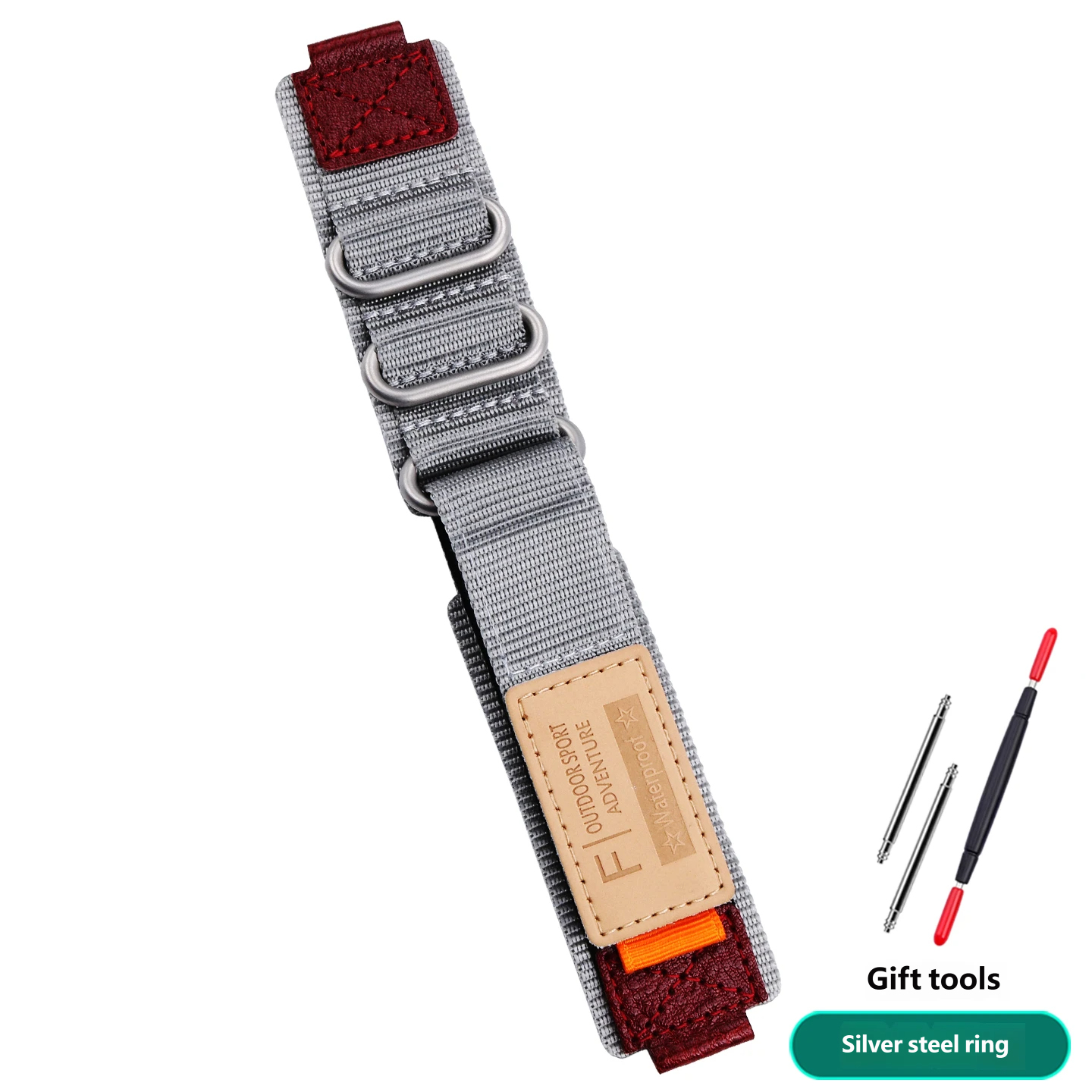 Compatible with Casio GA-2100/2110: Customised Velcro nylon canvas watch strap, 16mm
