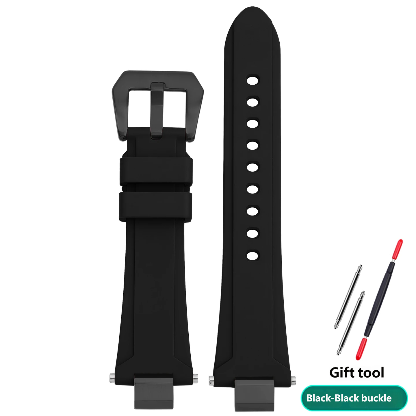 Compatible with the Casio ECB-2000 waterproof fluororubber watch strap, 12 mm