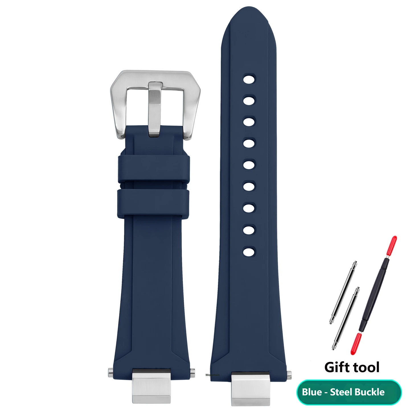 Compatible with the Casio ECB-2000 waterproof fluororubber watch strap, 12 mm