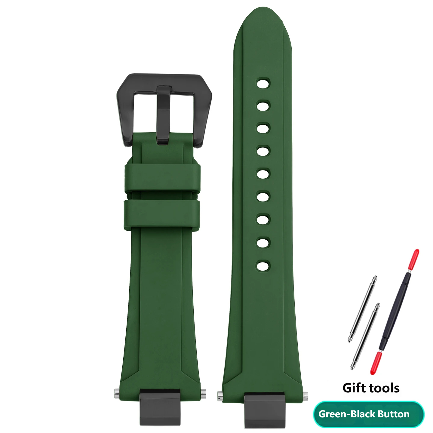 Compatible with the Casio ECB-2000 waterproof fluororubber watch strap, 12 mm